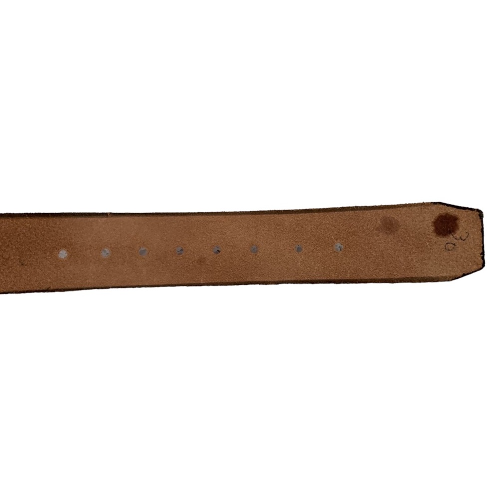 Vintage Tooled Bluegrass Music Brown Leather Belt Size 30 Made in USA - Picture 9 of 10